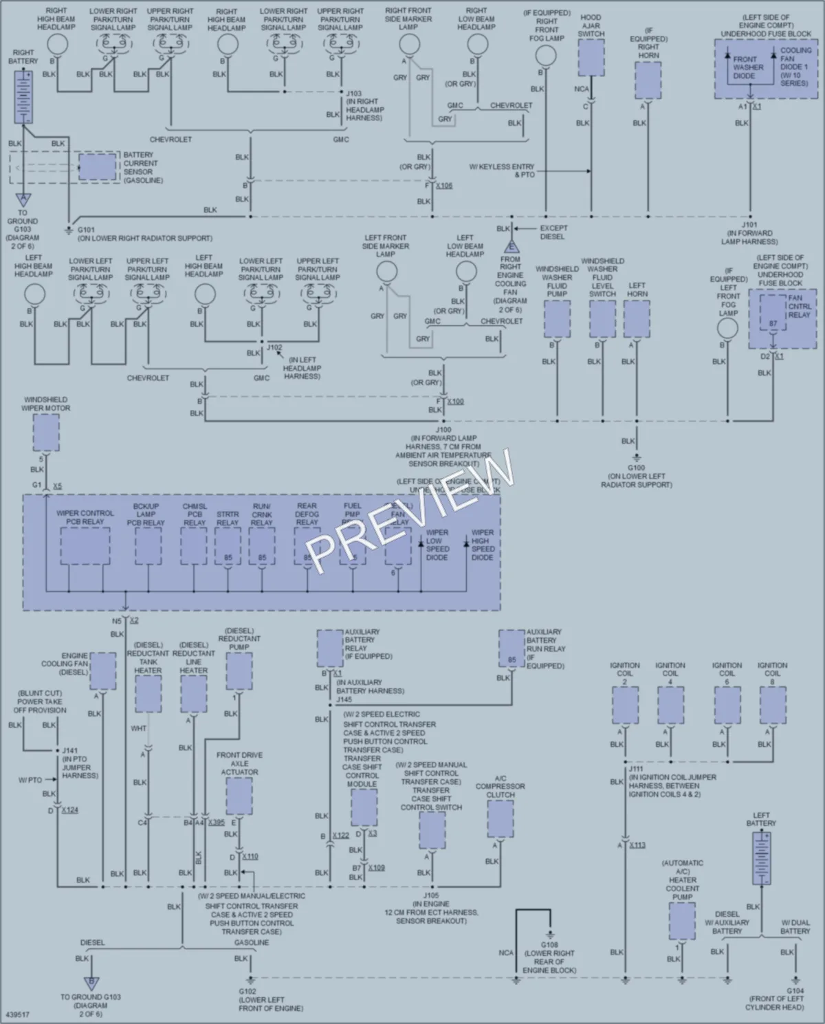 2014 GMC C2500HDPickupSierra Ground Distribution wiring diagram preview