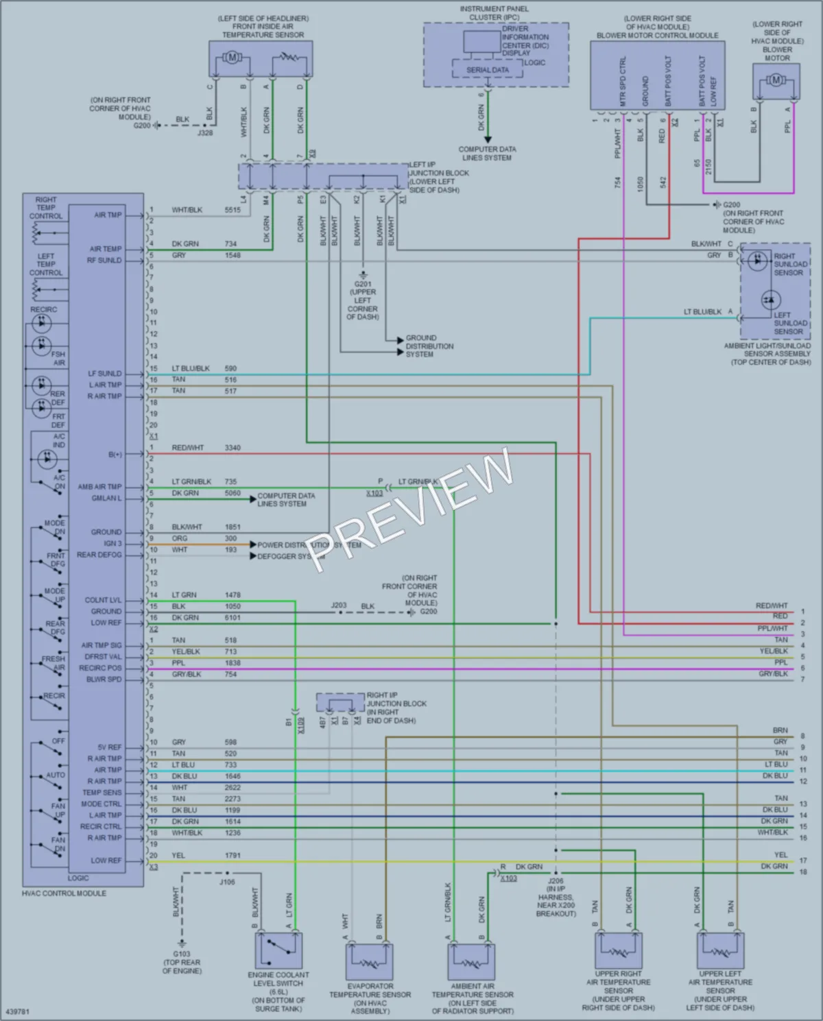 2014 GMC C3500HDPickupSierra Air Conditioning wiring diagram preview