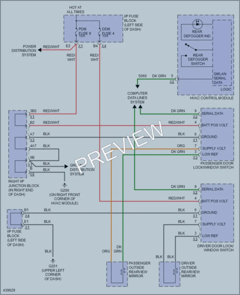 2014 GMC C3500HDPickupSierra Defoggers wiring diagram preview