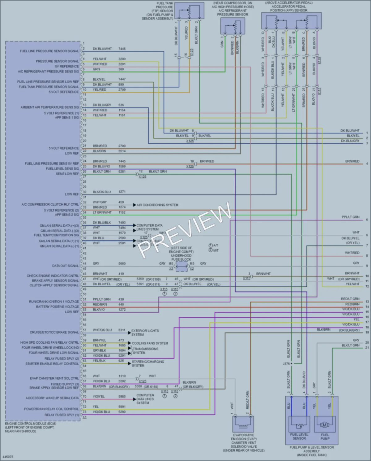 2014 GMC K1500PickupSierra Engine Performance wiring diagram preview