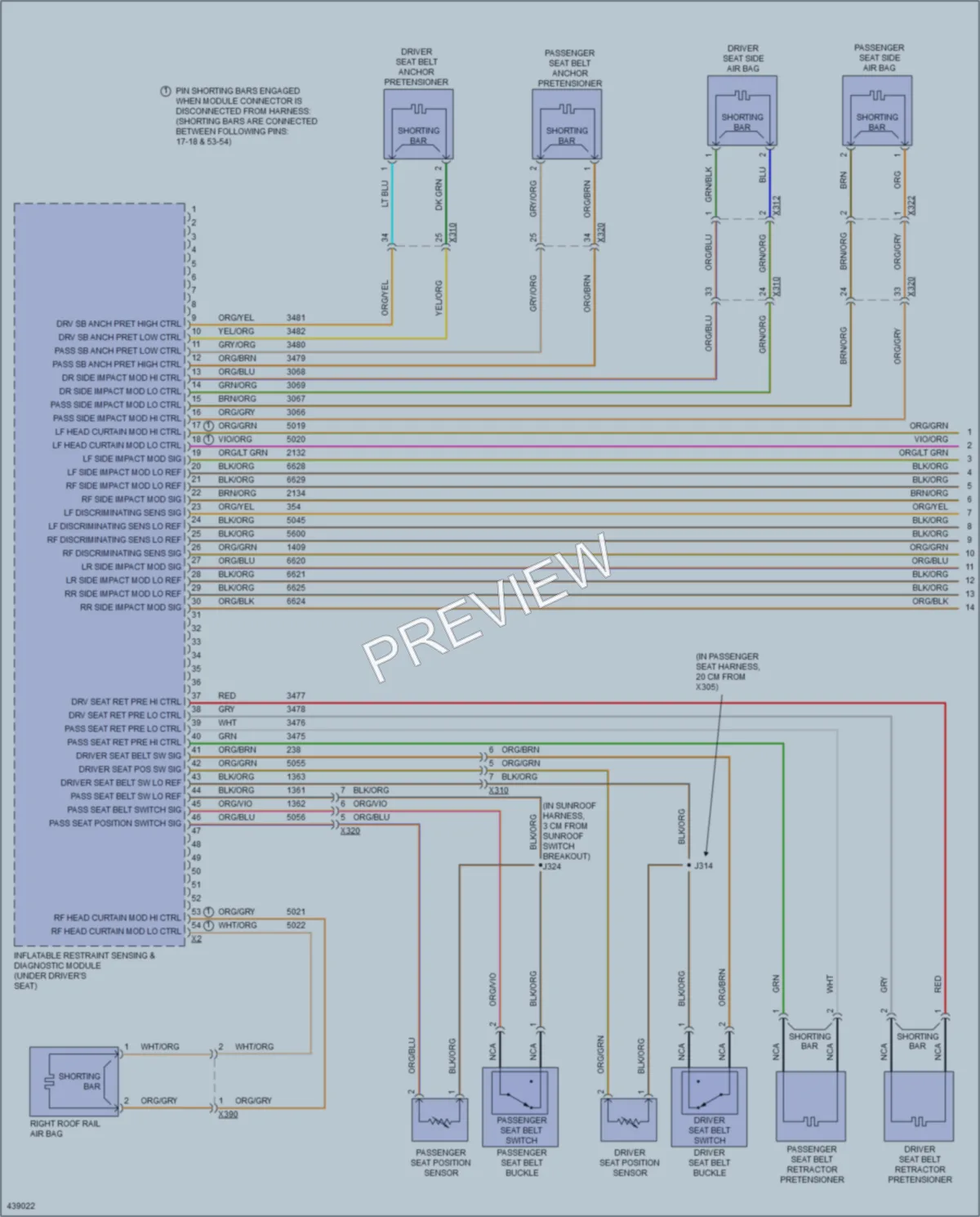 2014 GMC K1500PickupSierra Supplemental Restraints wiring diagram preview