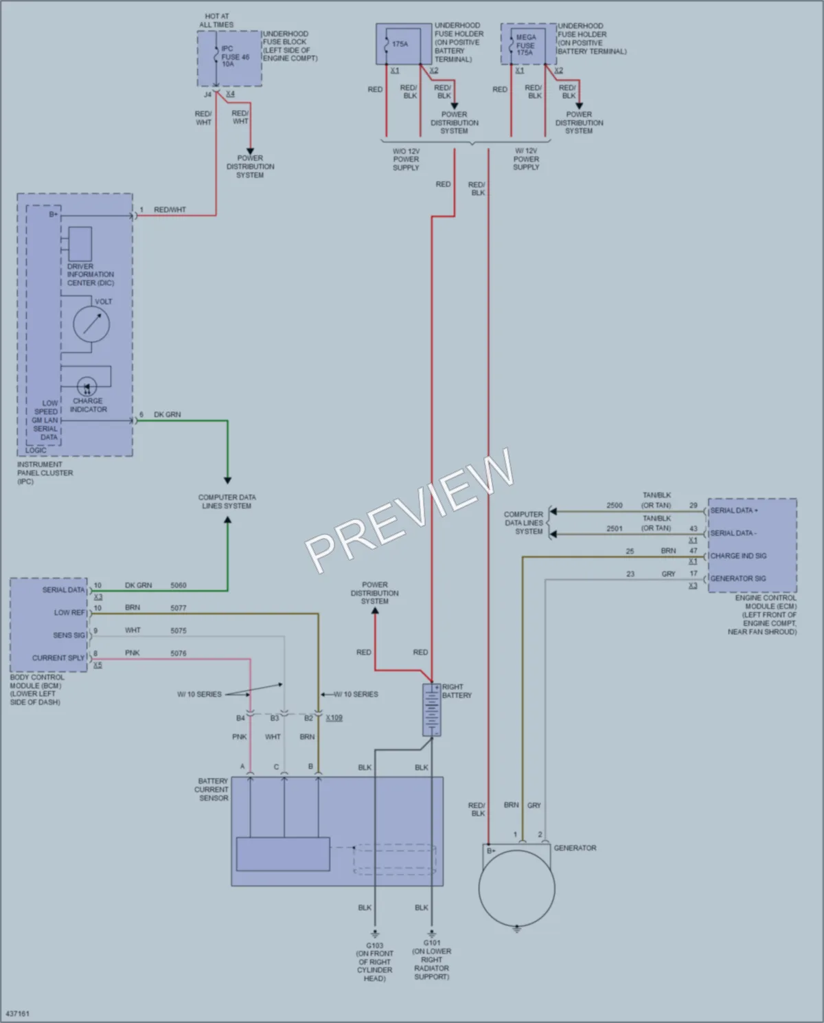2014 GMC K3500HDPickupSierra Starting Charging wiring diagram preview
