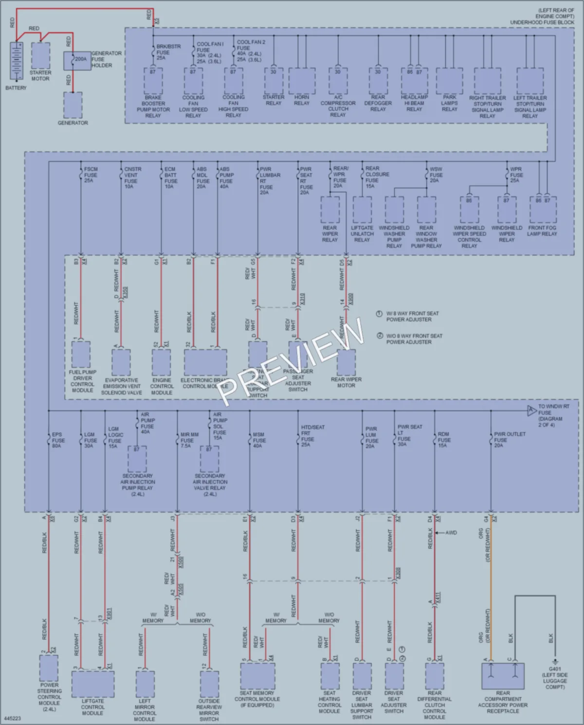 2014 GMC TerrainDenali Power Distribution wiring diagram preview