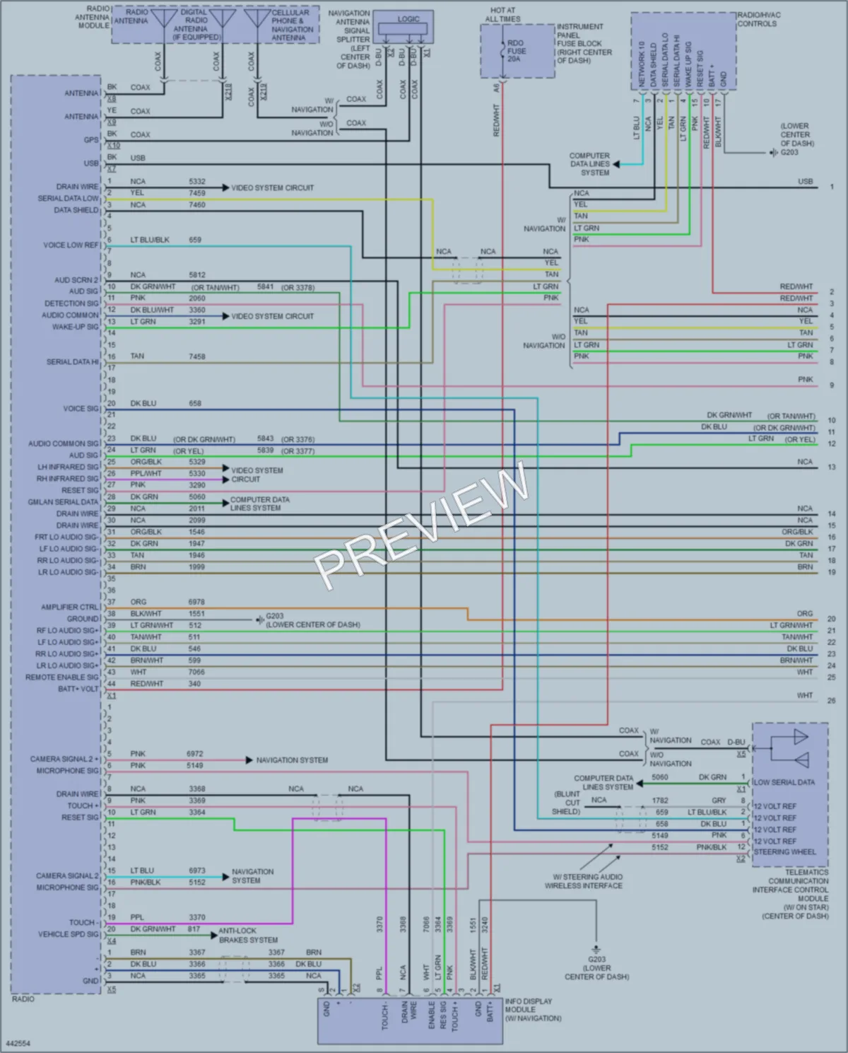 2014 GMC TerrainDenali Radio wiring diagram preview
