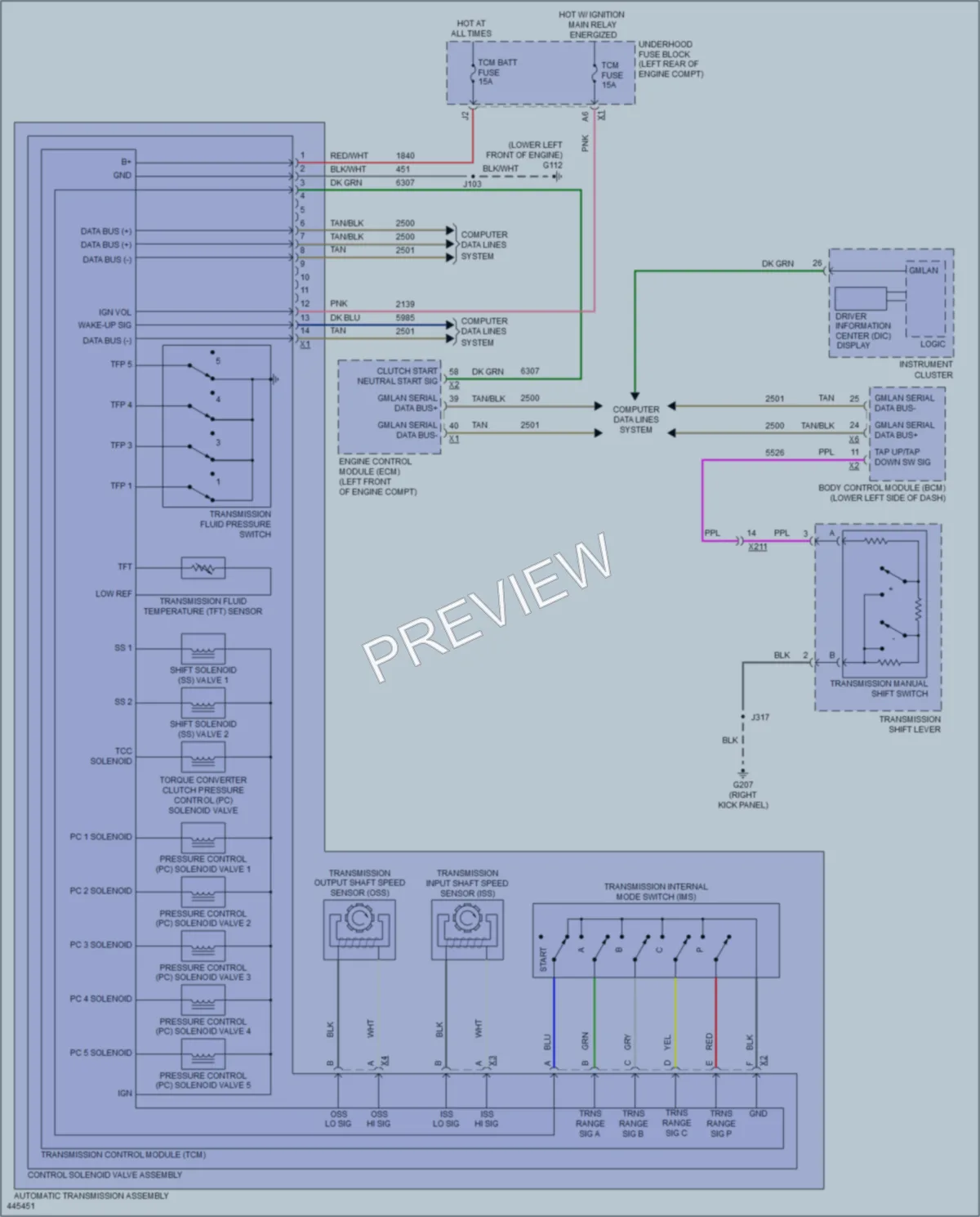 2014 GMC TerrainDenali Transmission wiring diagram preview