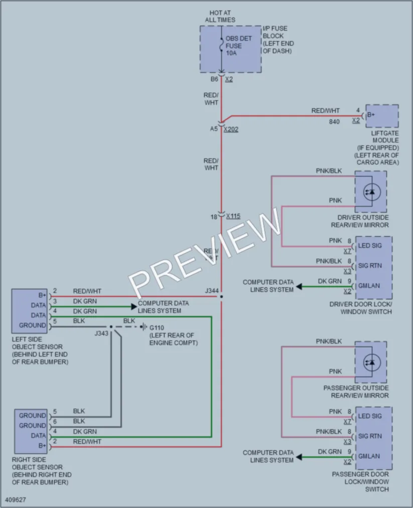 2014 GMC YukonDenali Navigation wiring diagram preview