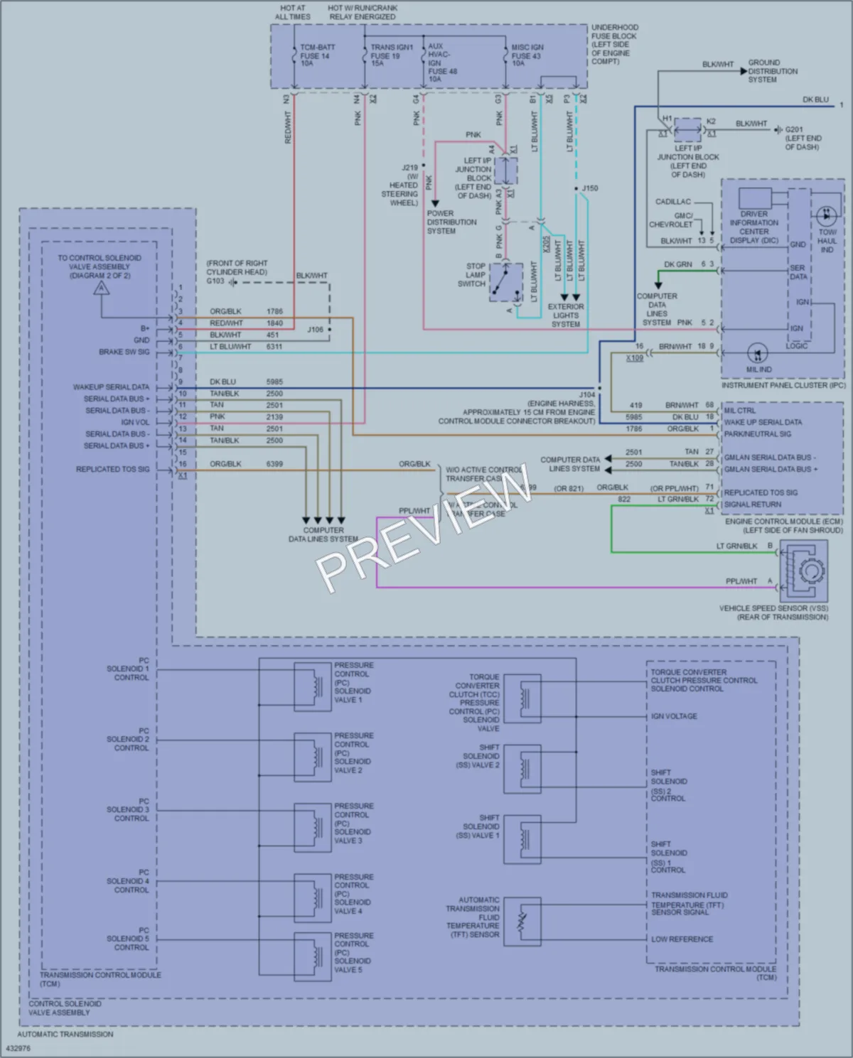 2014 GMC YukonDenali Transmission wiring diagram preview
