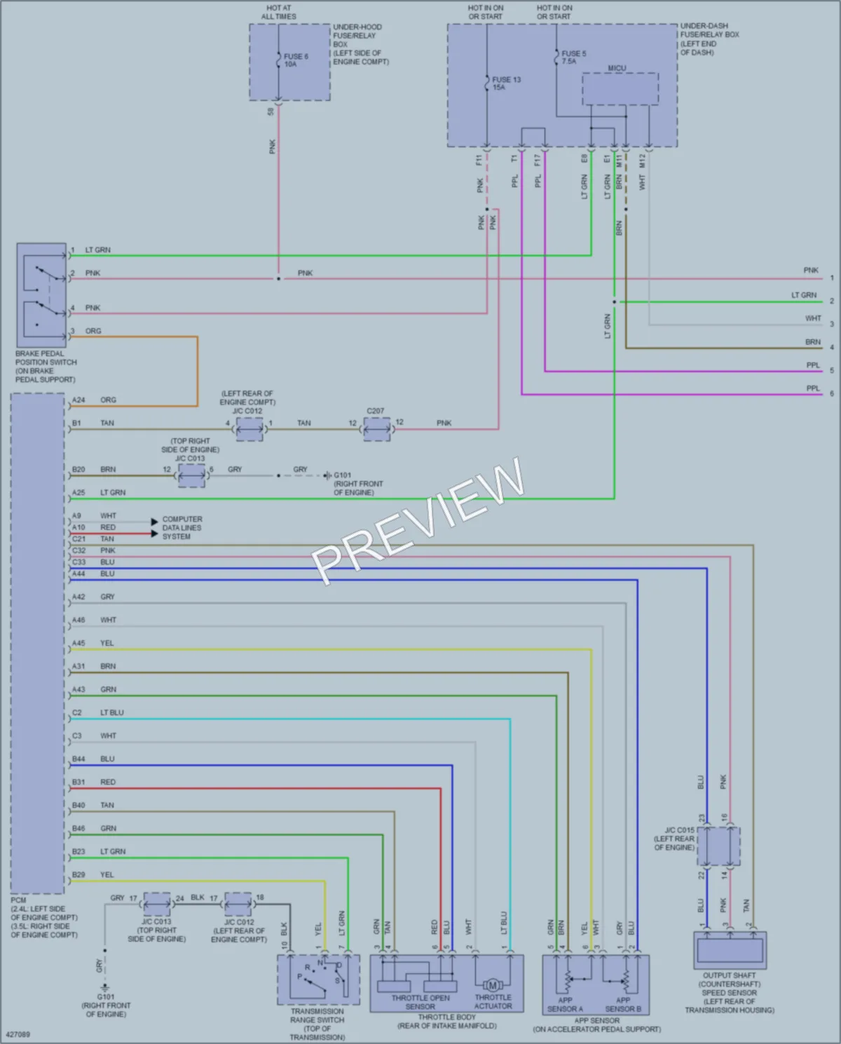 2014 Honda Accord Cruise Control wiring diagram preview