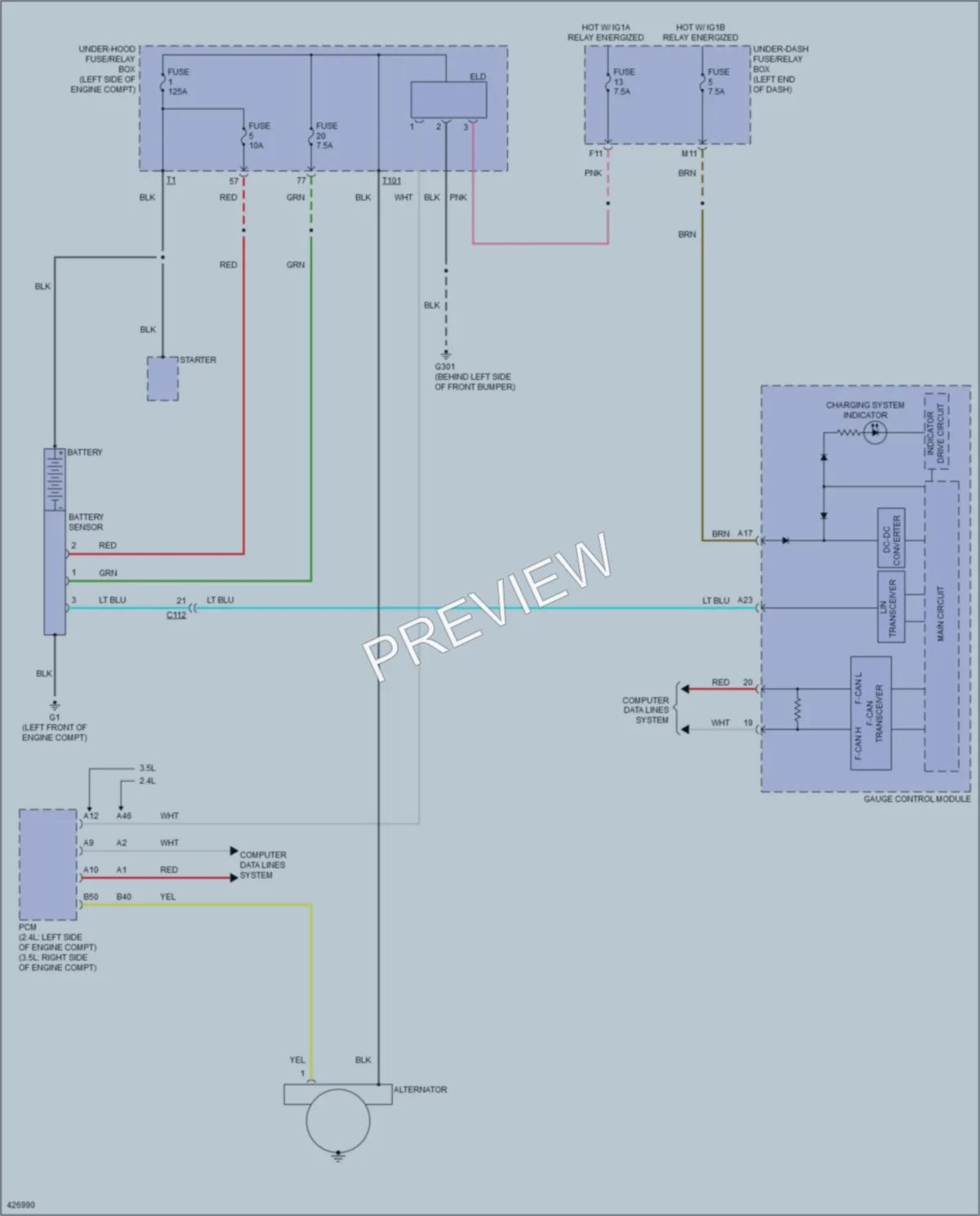 2014 Honda Accord Starting Charging wiring diagram preview
