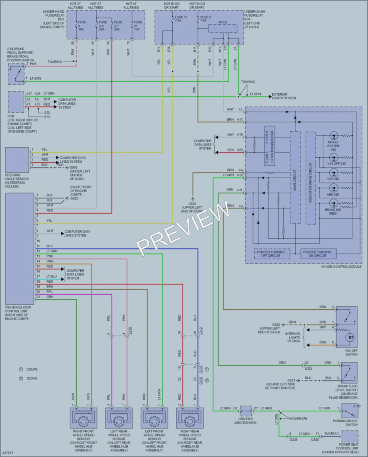 2014 Honda AccordHybrid Anti Lock Brakes wiring diagram preview