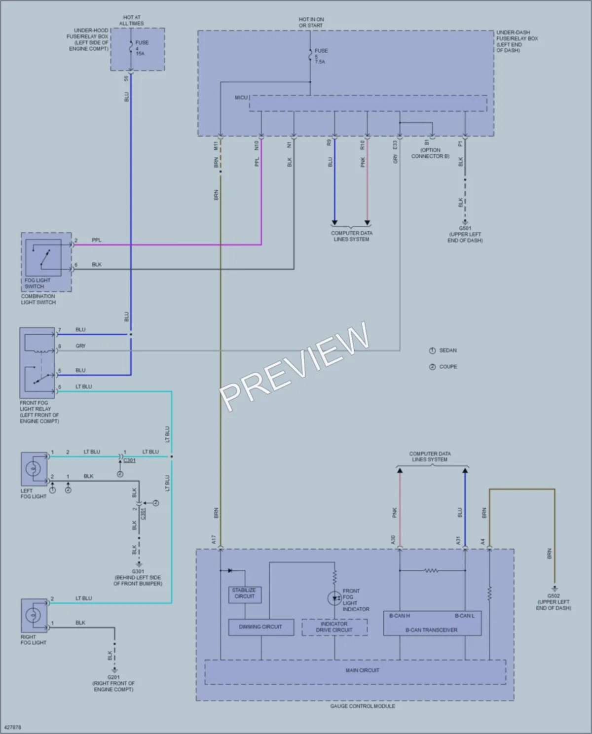 2014 Honda AccordHybrid Headlights wiring diagram preview
