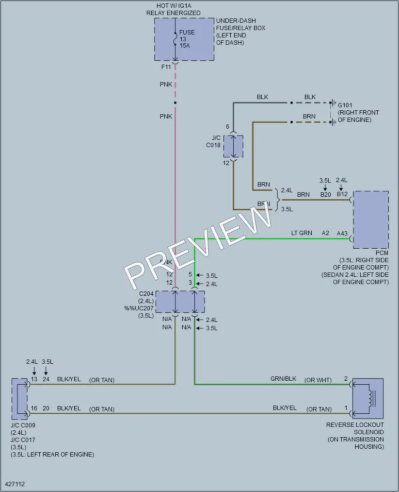 2014 Honda AccordHybrid Shift Interlock wiring diagram preview