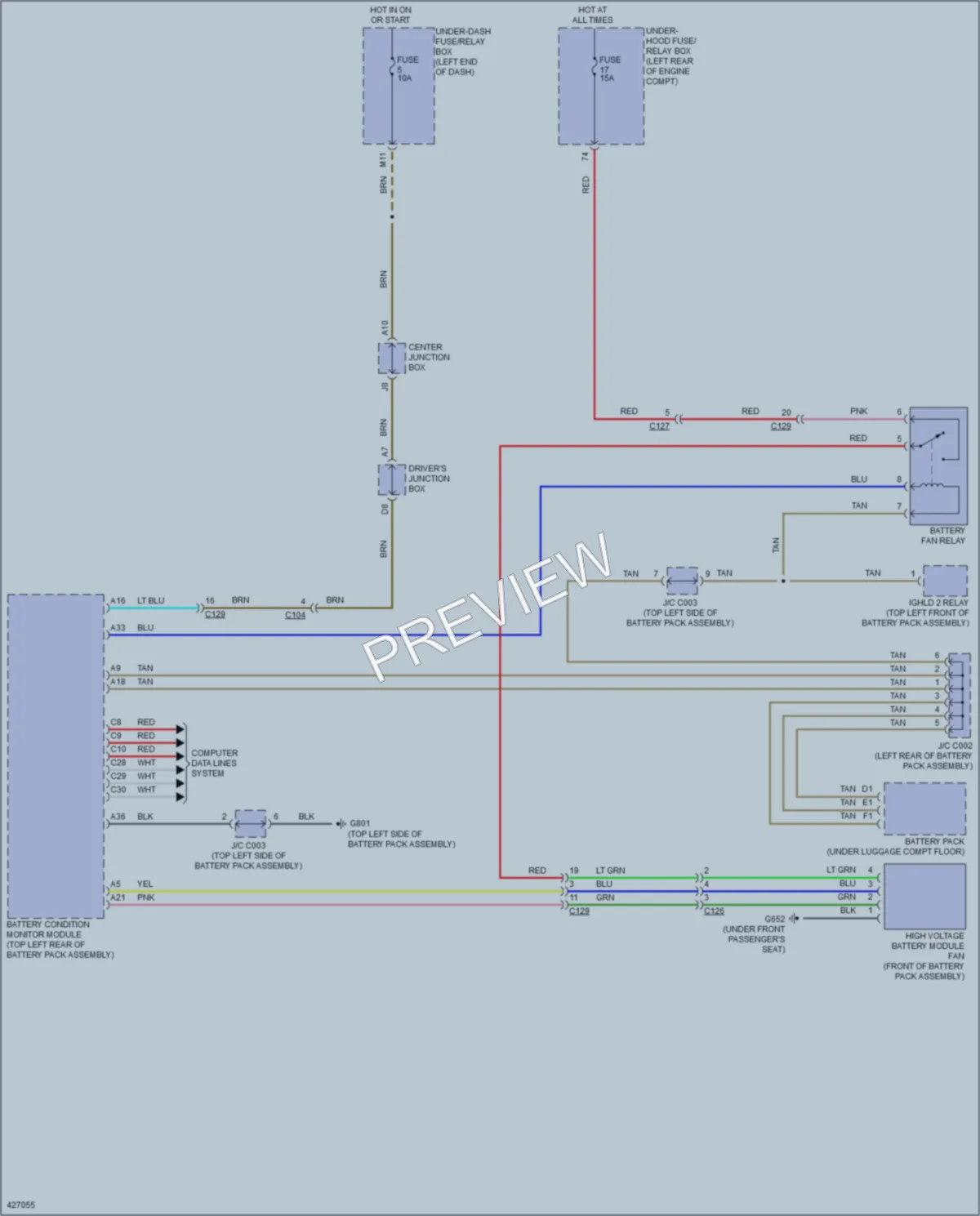 2014 Honda AccordPlugIn Cooling Fan wiring diagram preview