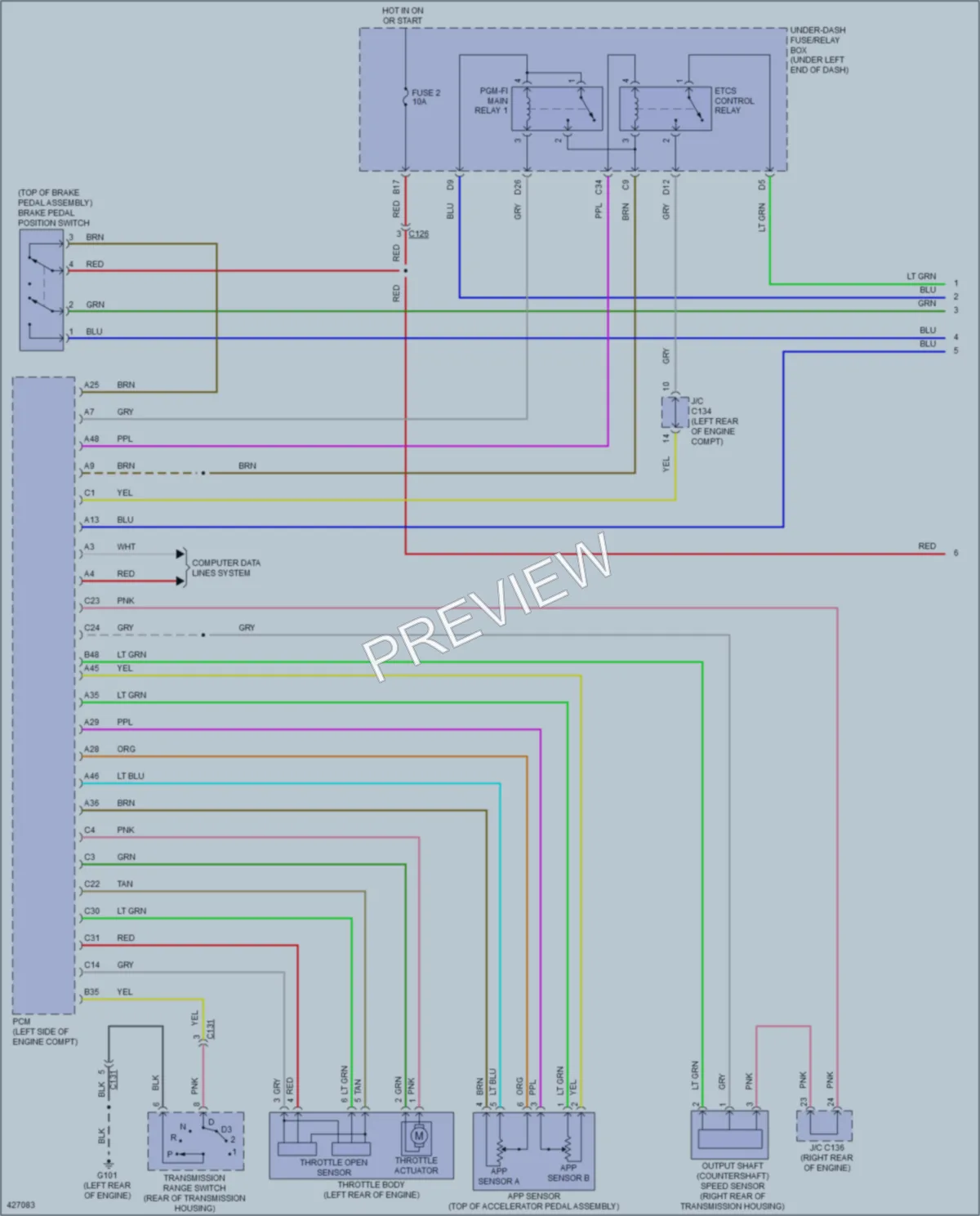2014 Honda CRV Cruise Control wiring diagram preview