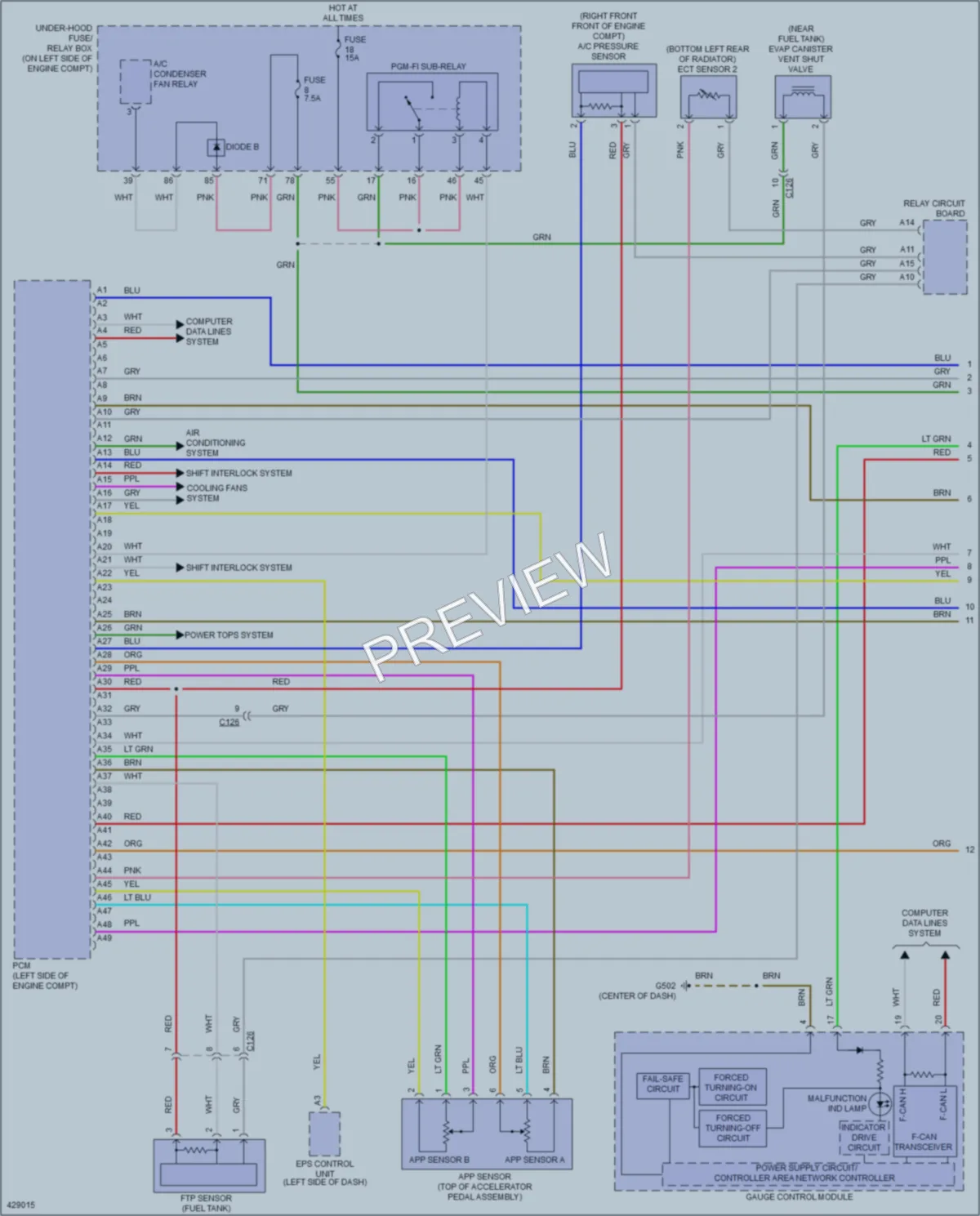 2014 Honda CRV Engine Performance wiring diagram preview