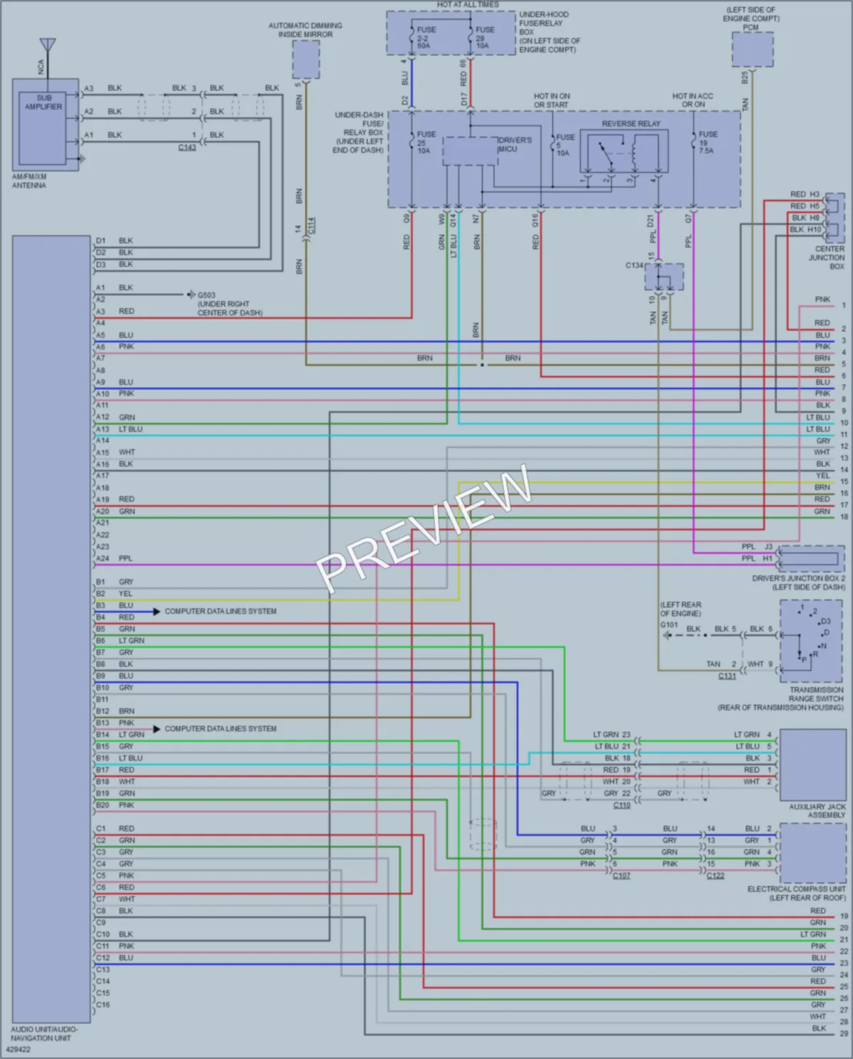 2014 Honda CRV Radio wiring diagram preview