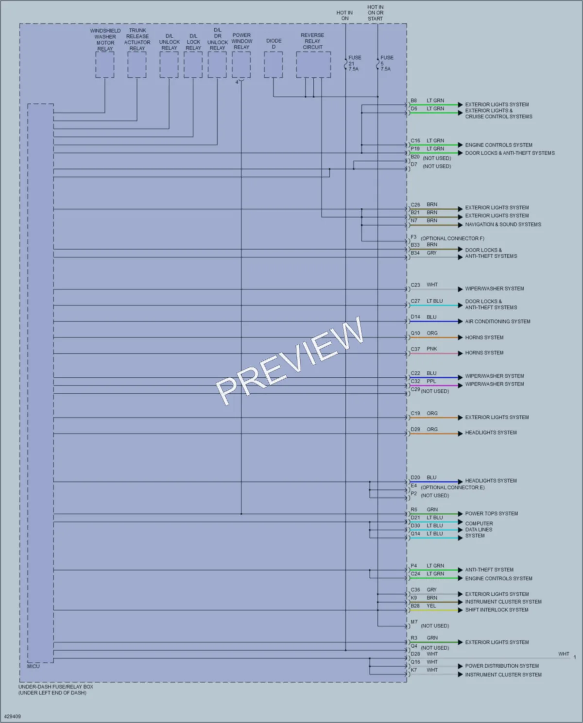 2014 Honda Civic Body Control Modules wiring diagram preview