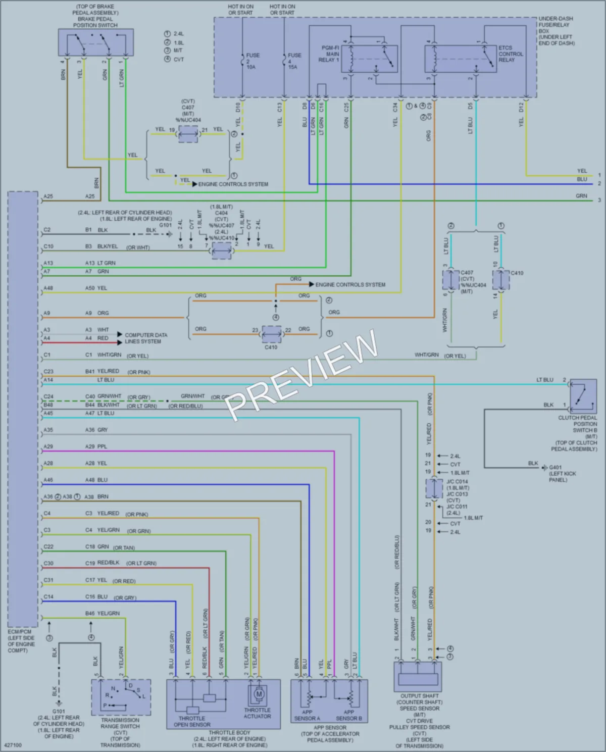 2014 Honda Civic Cruise Control wiring diagram preview