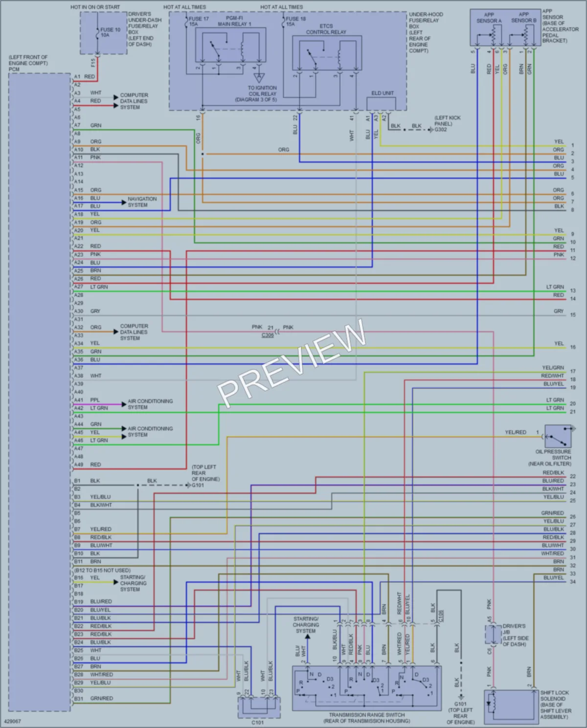 2014 Honda Crosstour Engine Performance wiring diagram preview