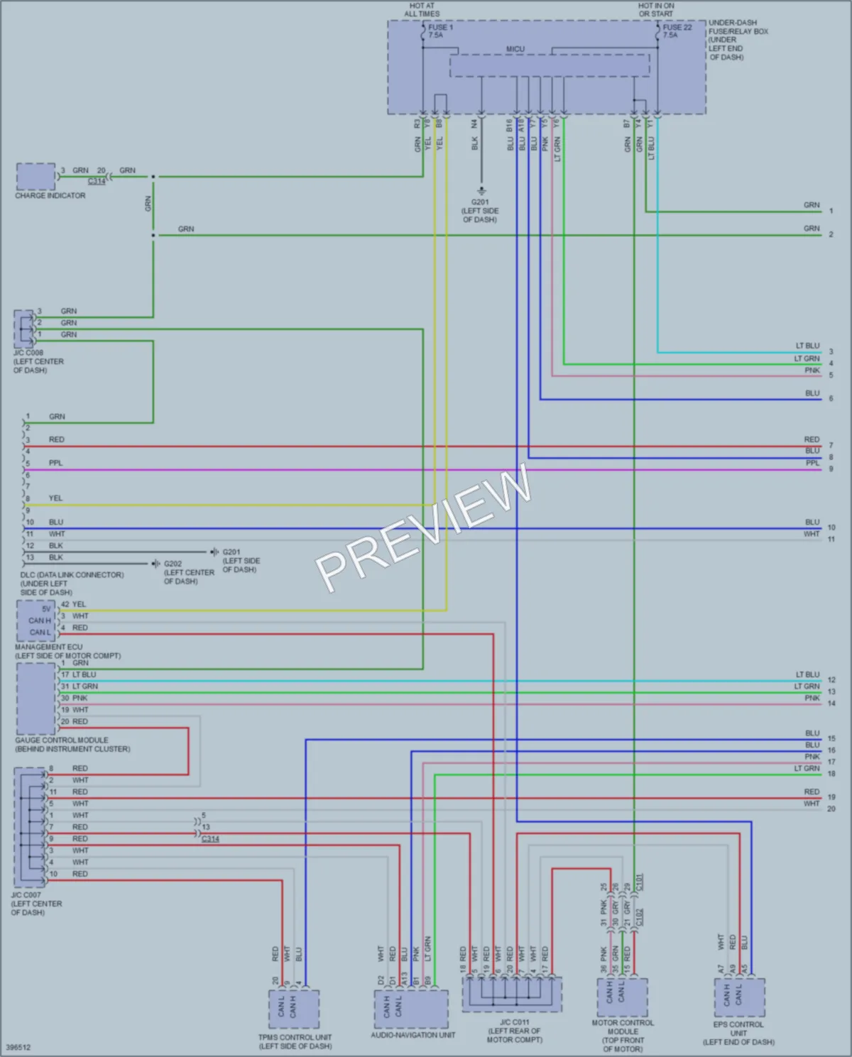 2014 Honda Fit Computer Data Lines wiring diagram preview