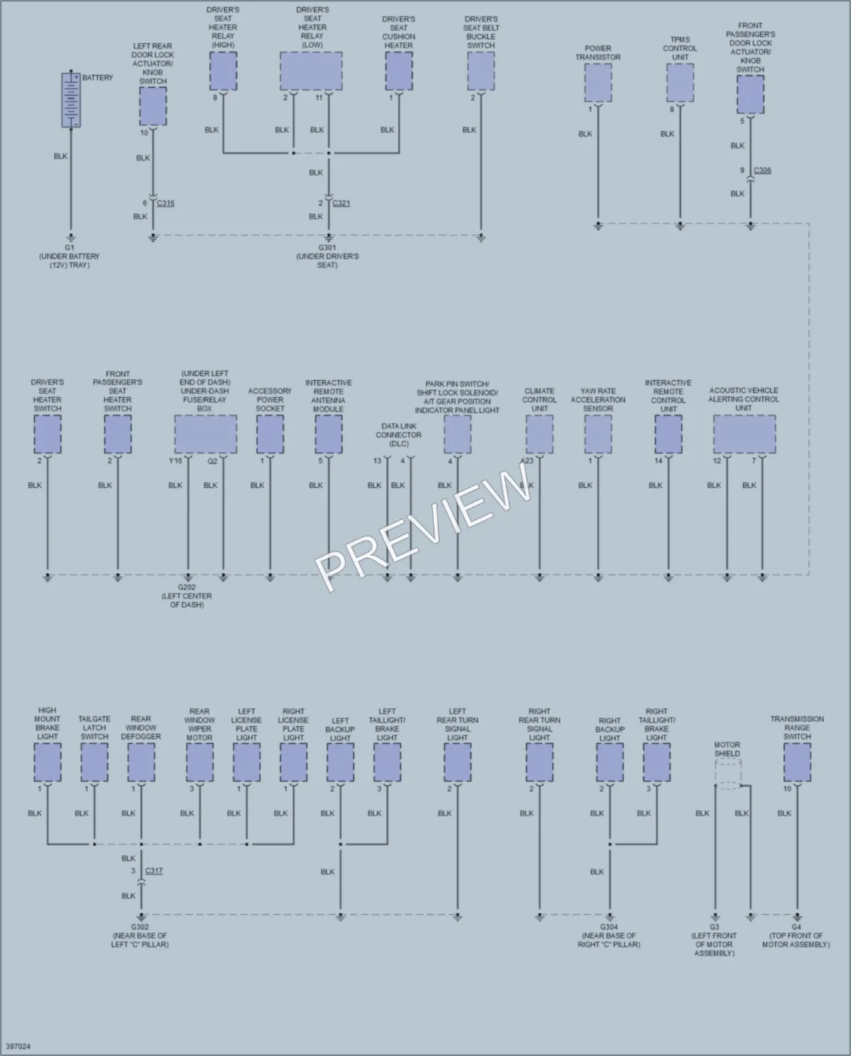 2014 Honda Fit Ground Distribution wiring diagram preview