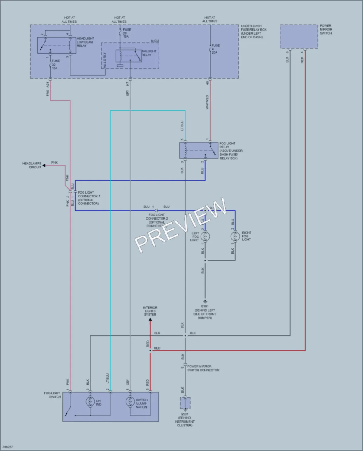 2014 Honda Fit Headlights wiring diagram preview