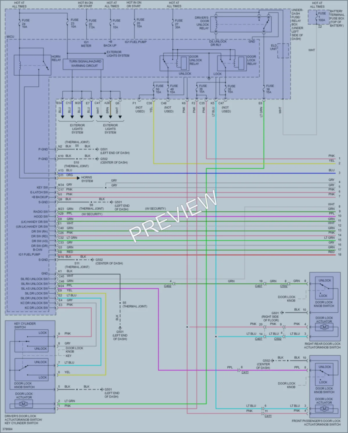 2014 Honda Insight Anti Theft wiring diagram preview