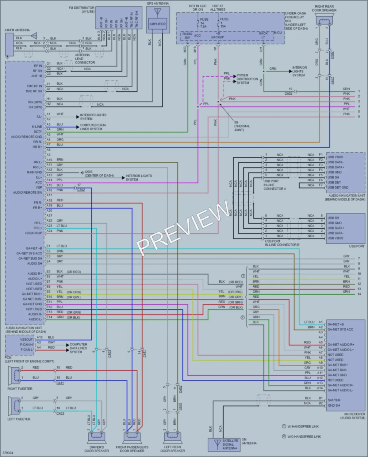 2014 Honda Insight Navigation wiring diagram preview