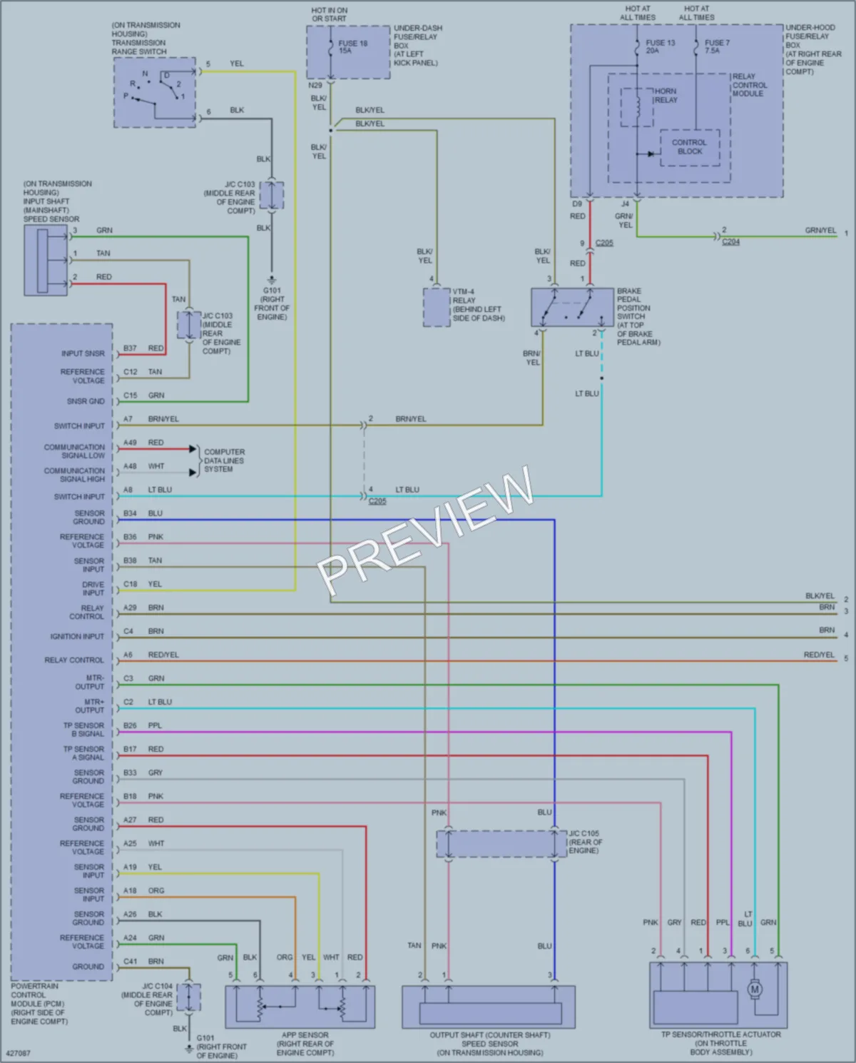 2014 Honda Ridgeline Cruise Control wiring diagram preview