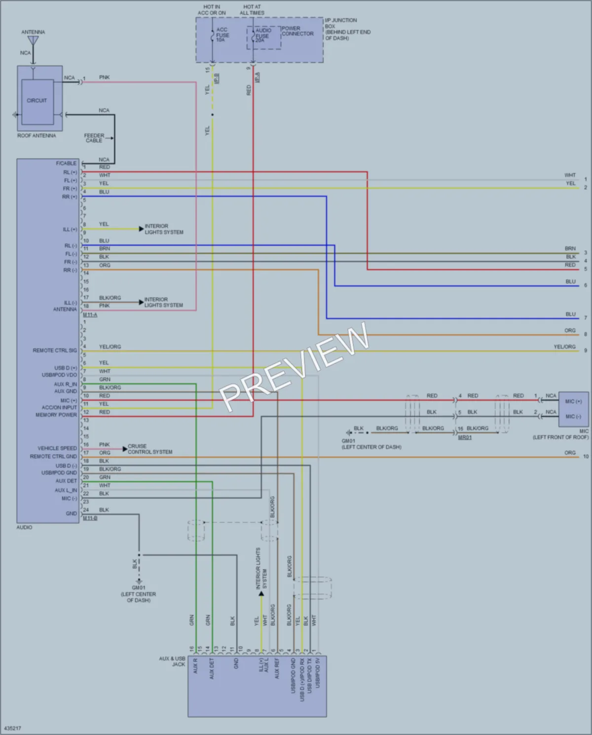 2014 Hyundai Accent Radio wiring diagram preview