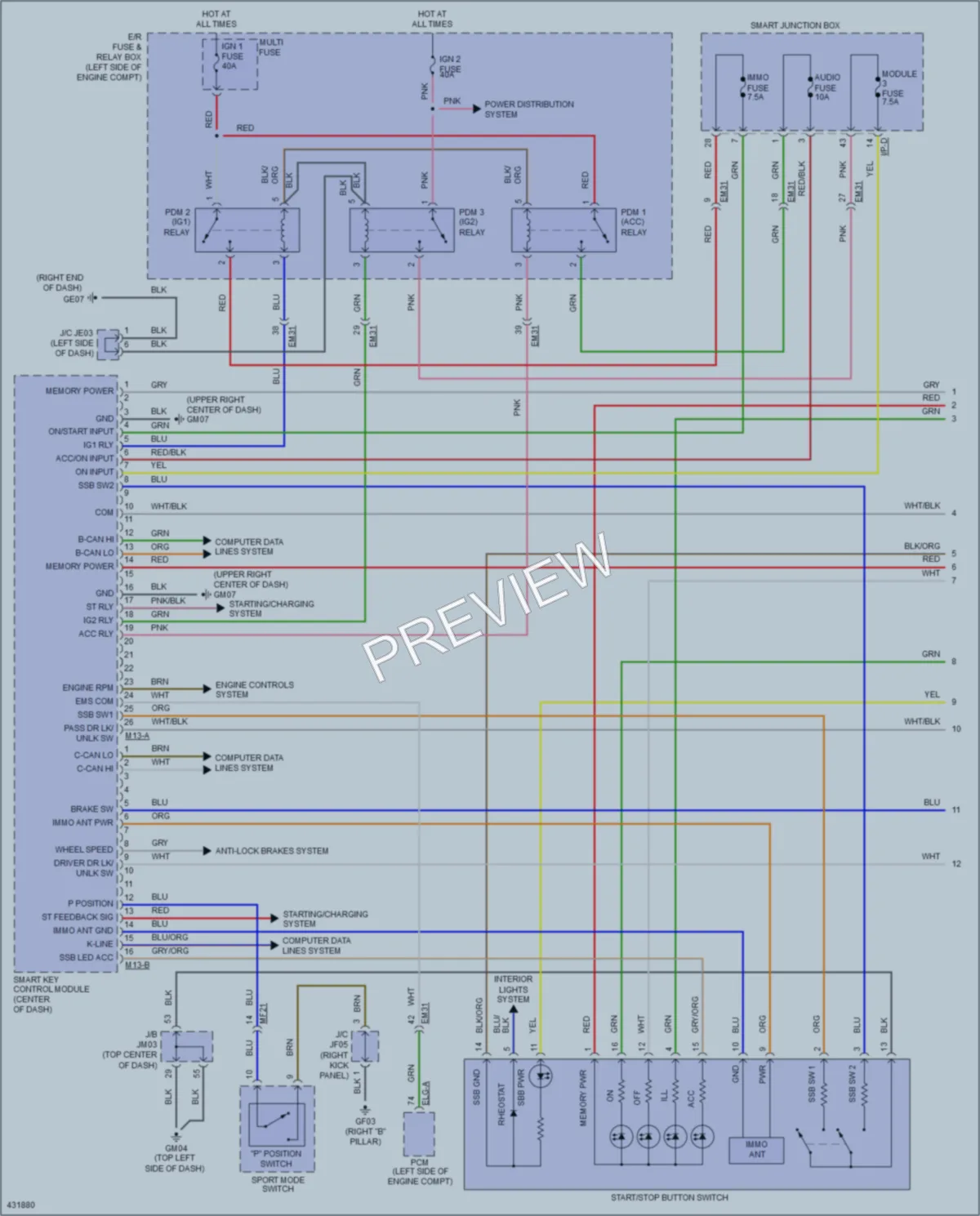 2014 Hyundai Azera Anti Theft wiring diagram preview