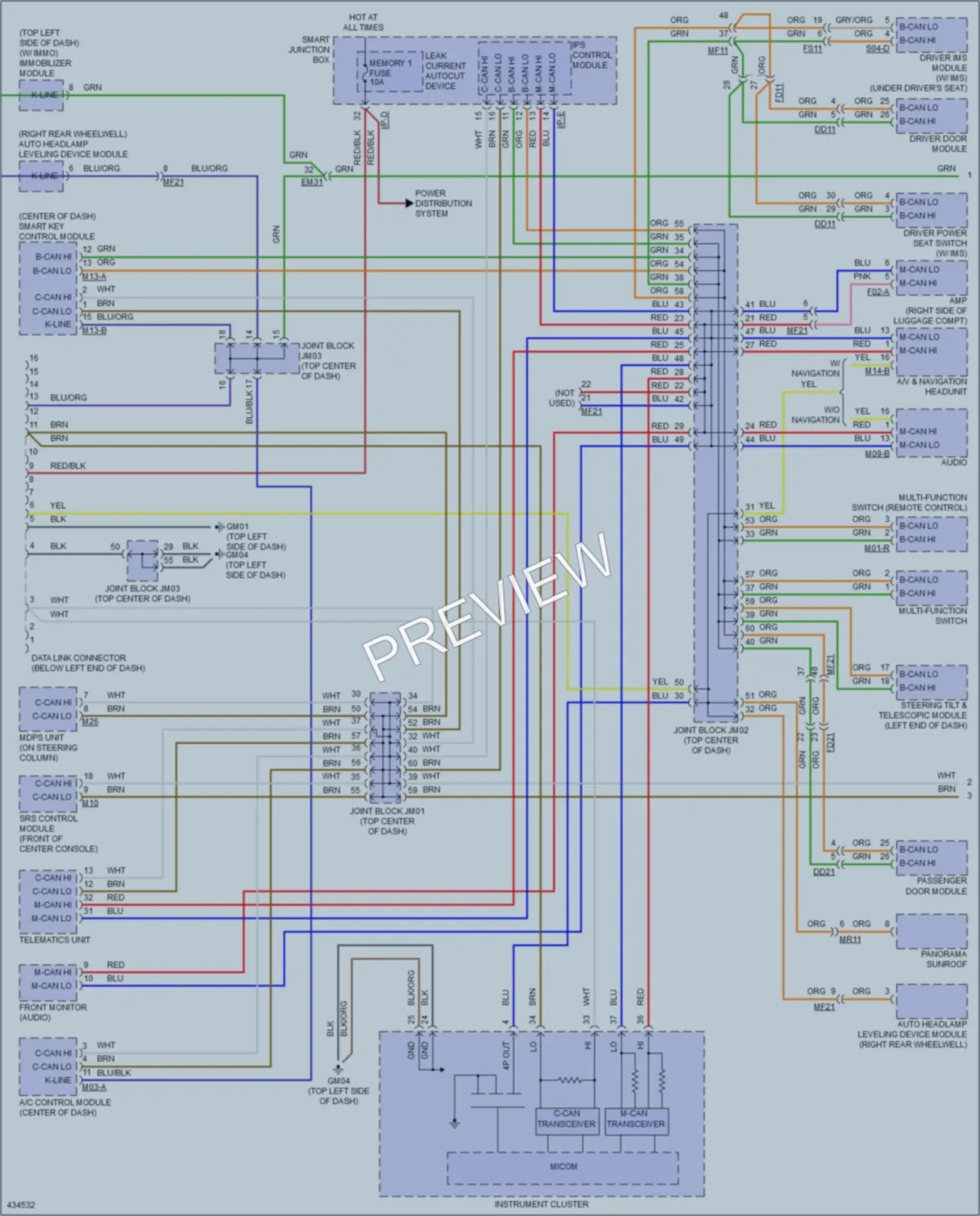 2014 Hyundai Azera Computer Data Lines wiring diagram preview
