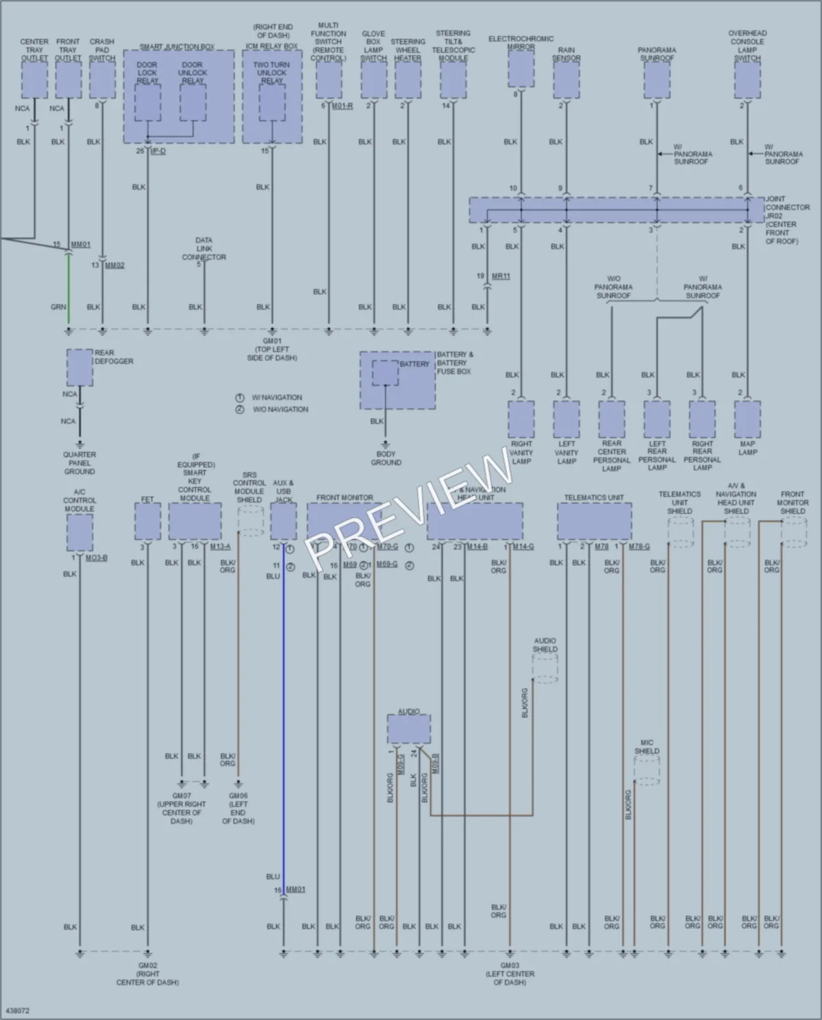 2014 Hyundai Azera Ground Distribution wiring diagram preview
