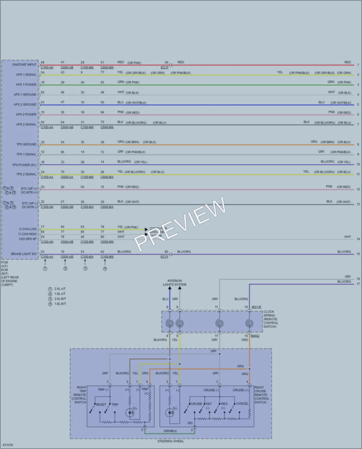 2014 Hyundai ElantraGT Cruise Control wiring diagram preview