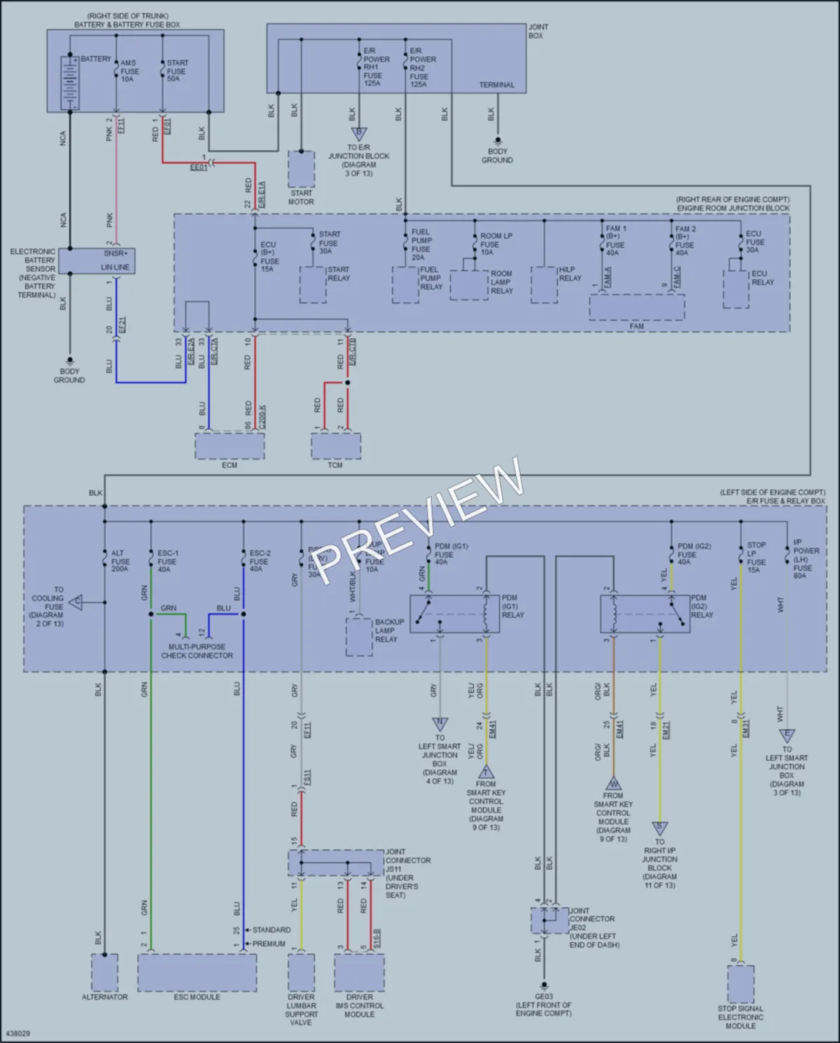 2014 Hyundai Equus Power Distribution wiring diagram preview