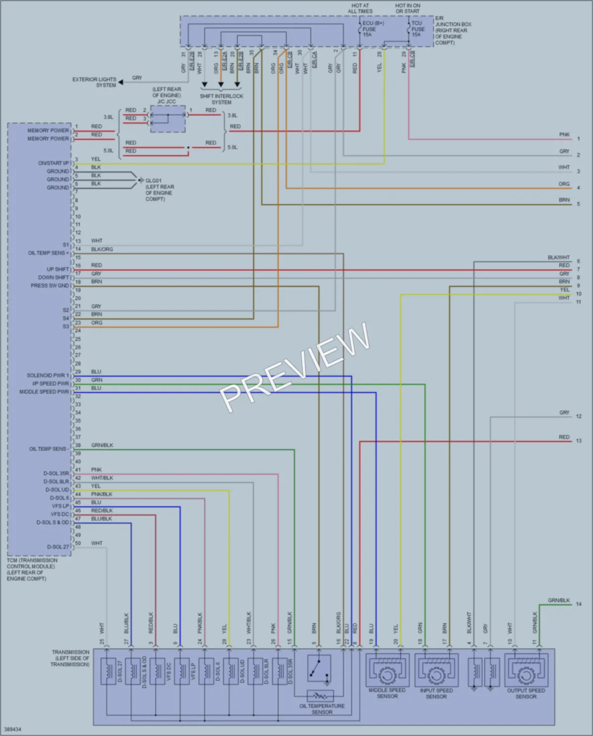 2014 Hyundai Genesis Transmission wiring diagram preview