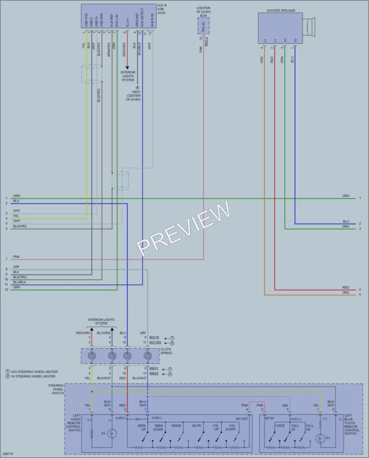 2014 Hyundai SantaFe Radio wiring diagram preview