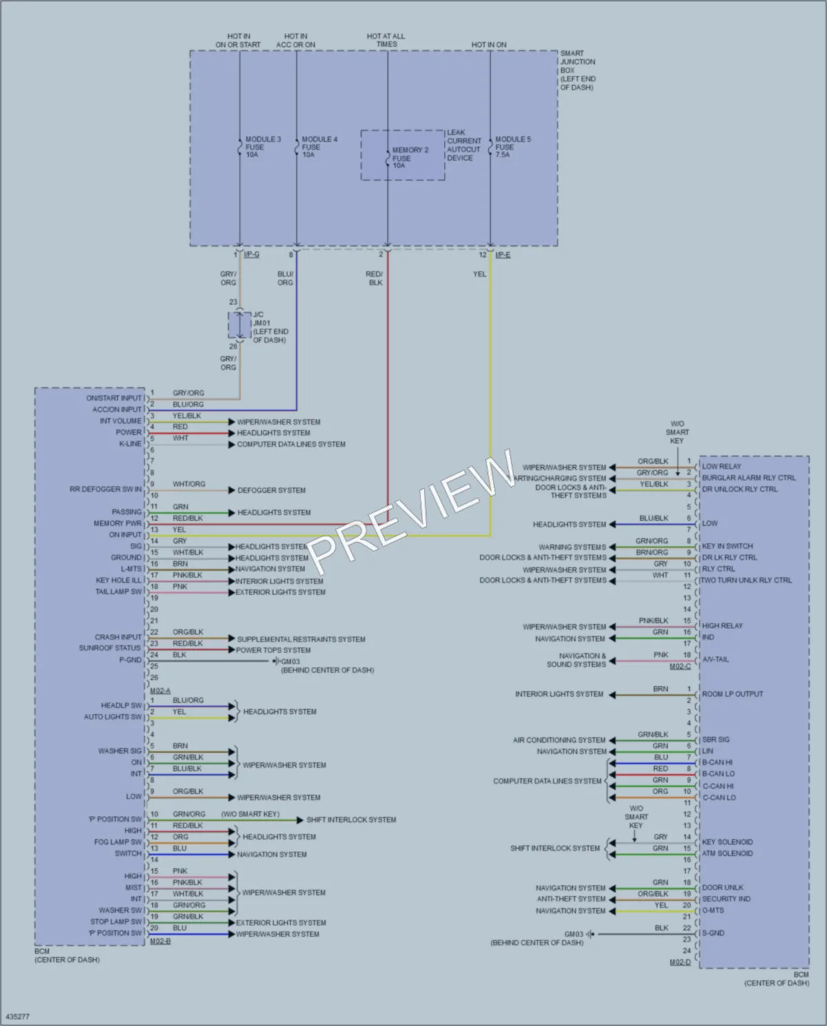 2014 Hyundai SantaFeSport Body Control Modules wiring diagram preview