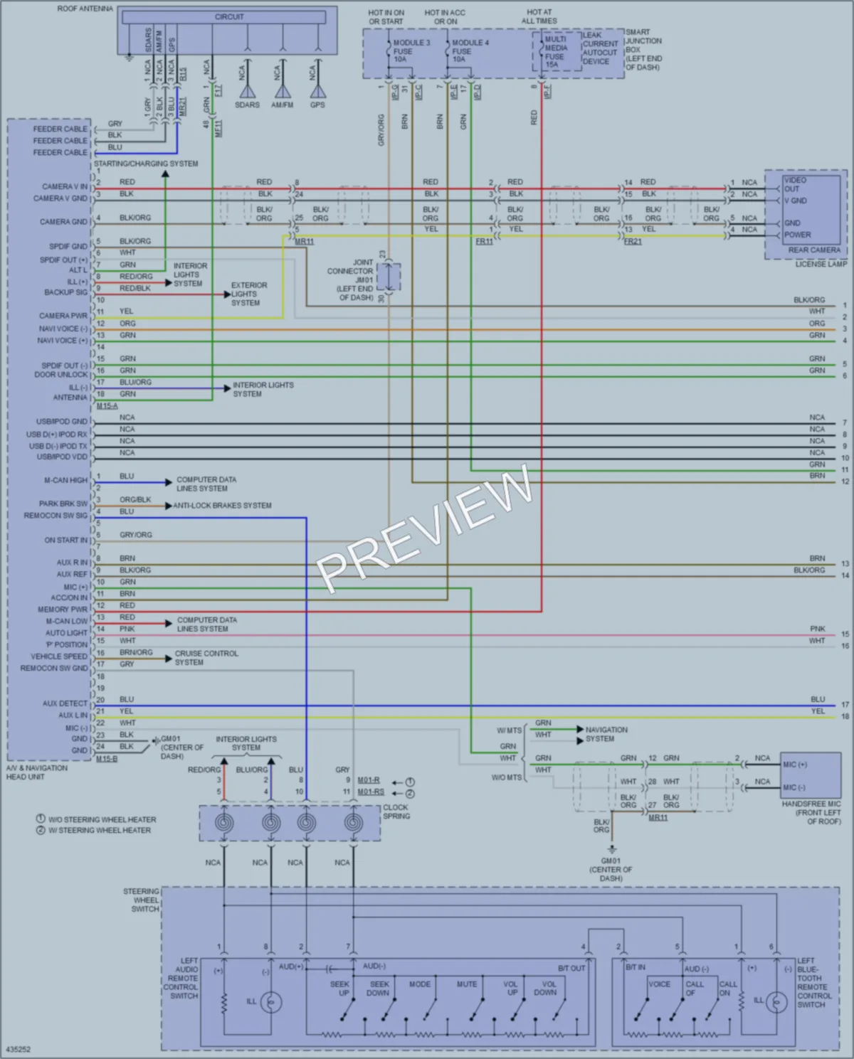 2014 Hyundai SantaFeSport Radio wiring diagram preview