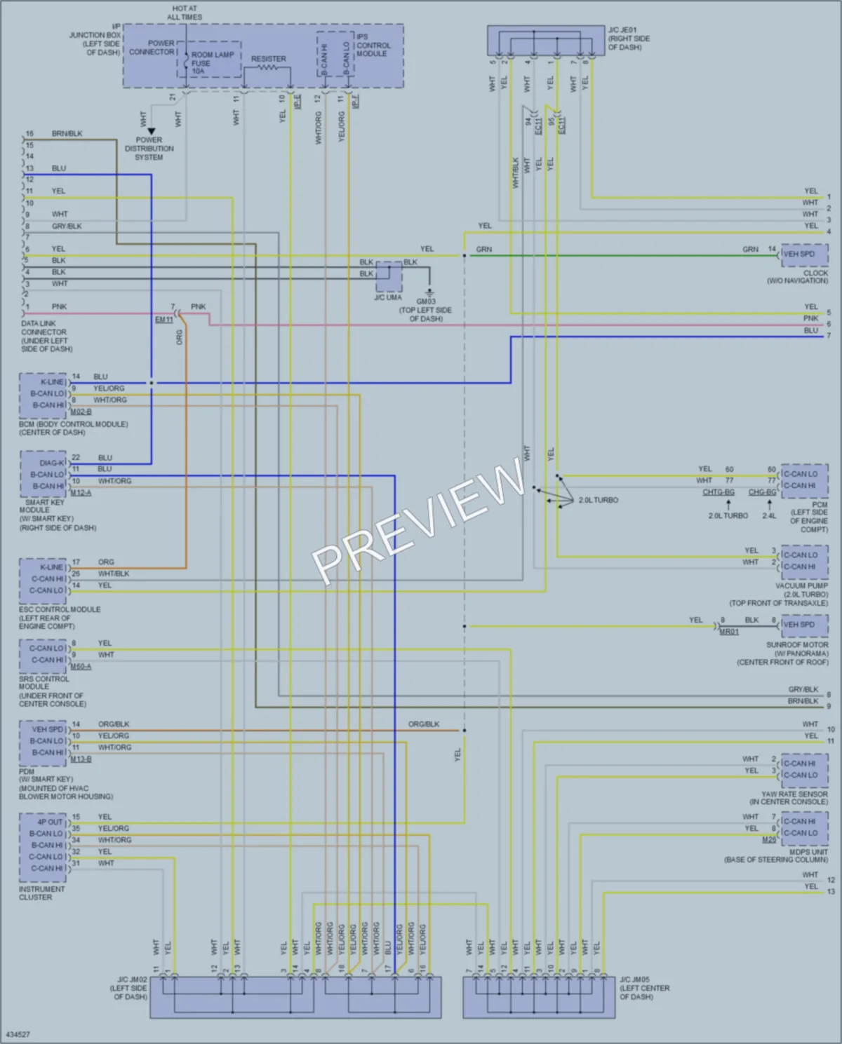 2014 Hyundai Sonata Computer Data Lines wiring diagram preview