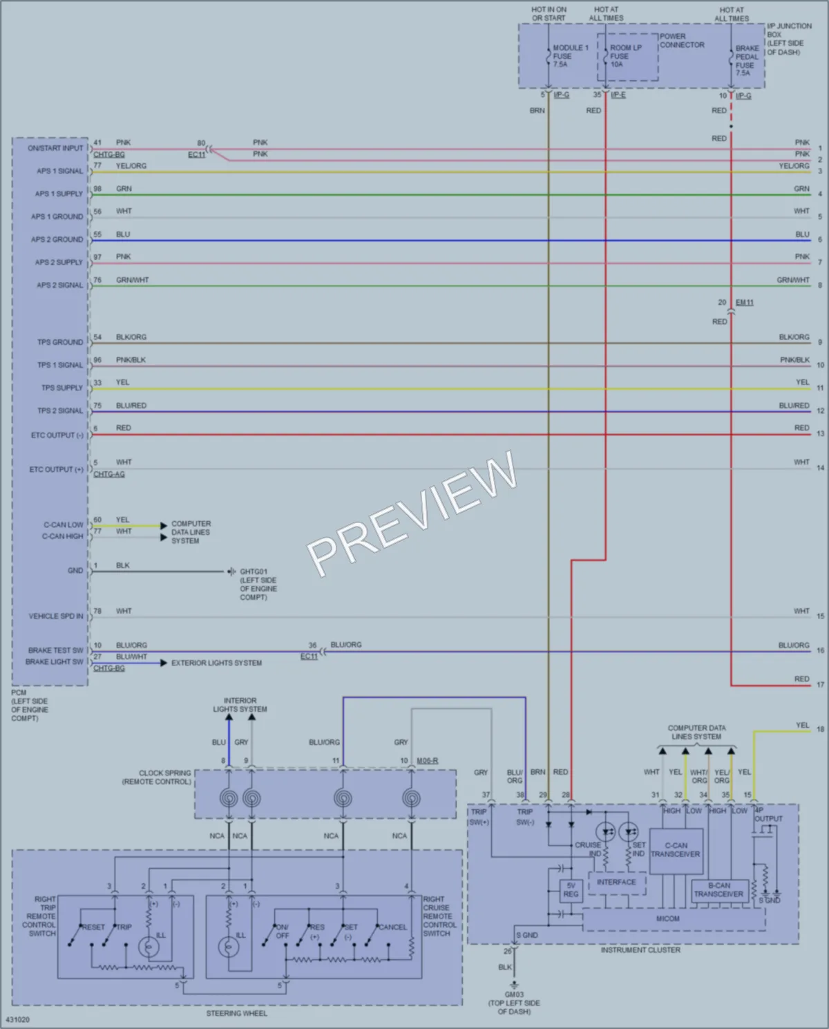 2014 Hyundai Sonata Cruise Control wiring diagram preview