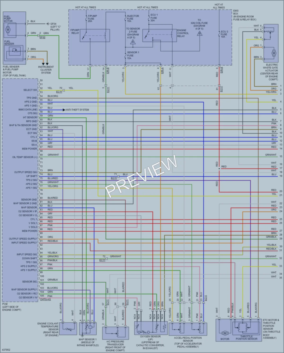 2014 Hyundai Sonata Engine Performance wiring diagram preview