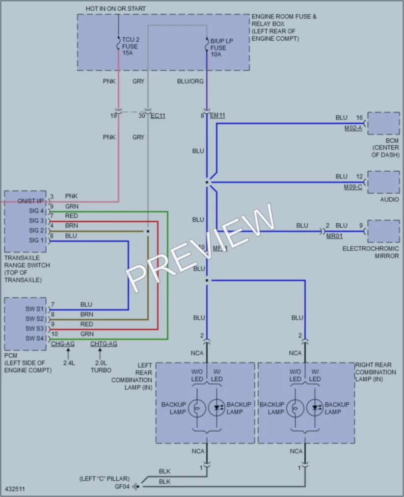 2014 Hyundai Sonata Exterior Lights wiring diagram preview
