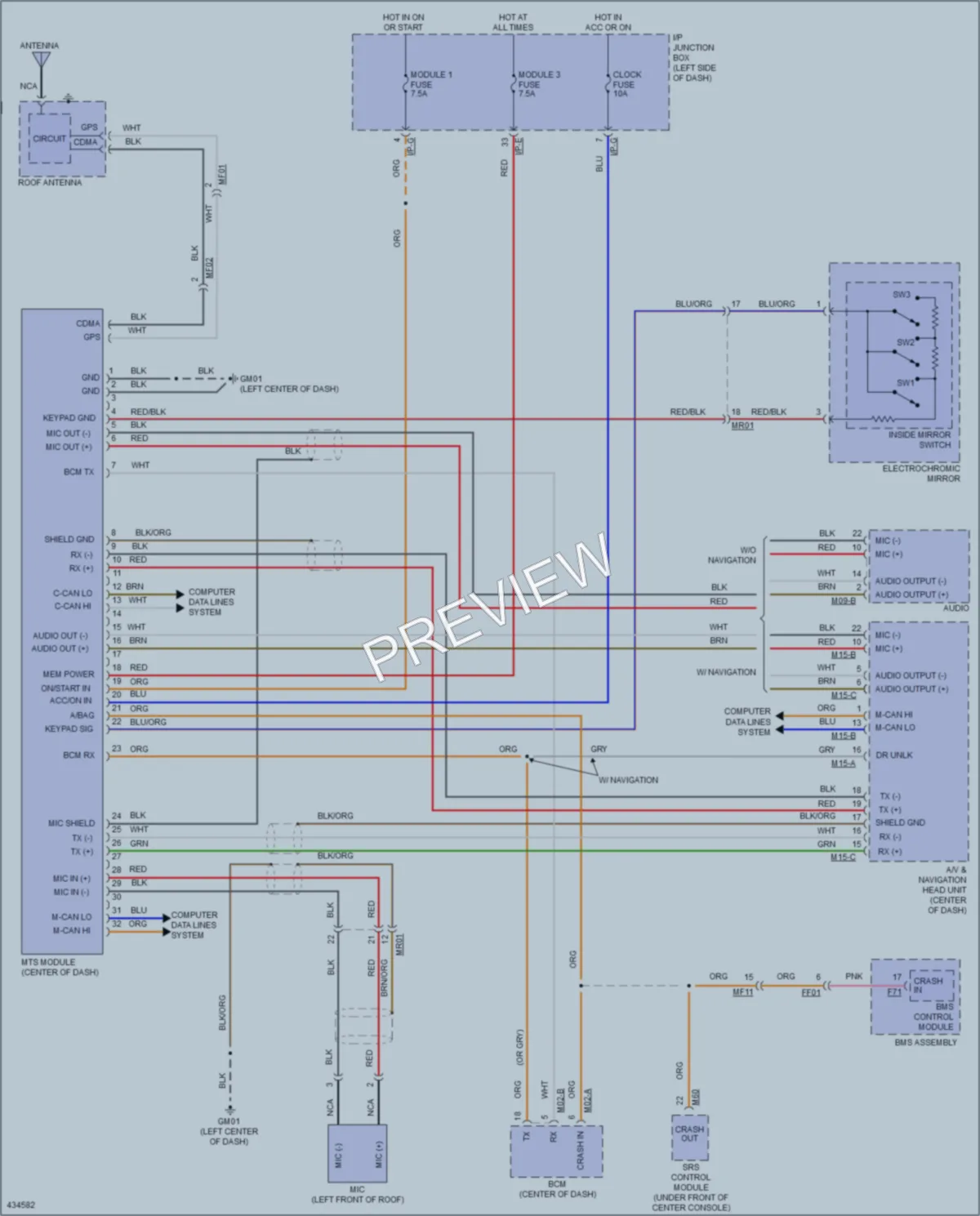 2014 Hyundai Sonata Navigation wiring diagram preview