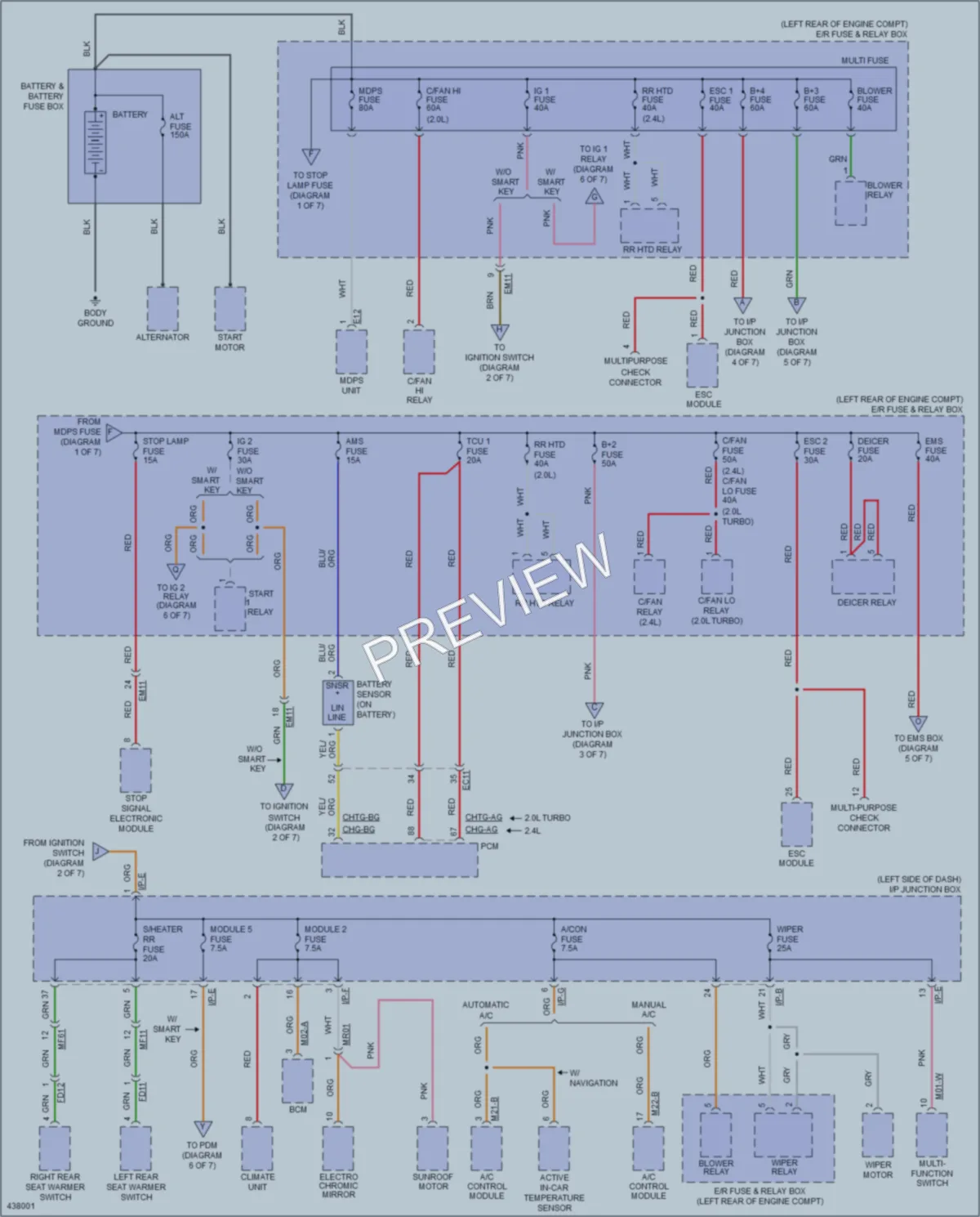 2014 Hyundai Sonata Power Distribution wiring diagram preview