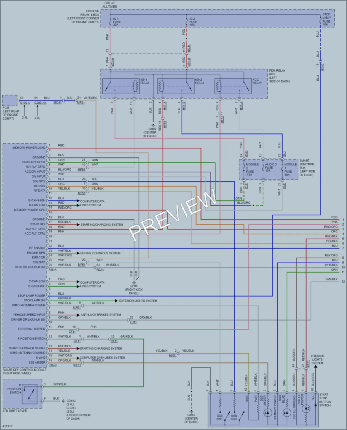 2014 Hyundai Tucson Anti Theft wiring diagram preview