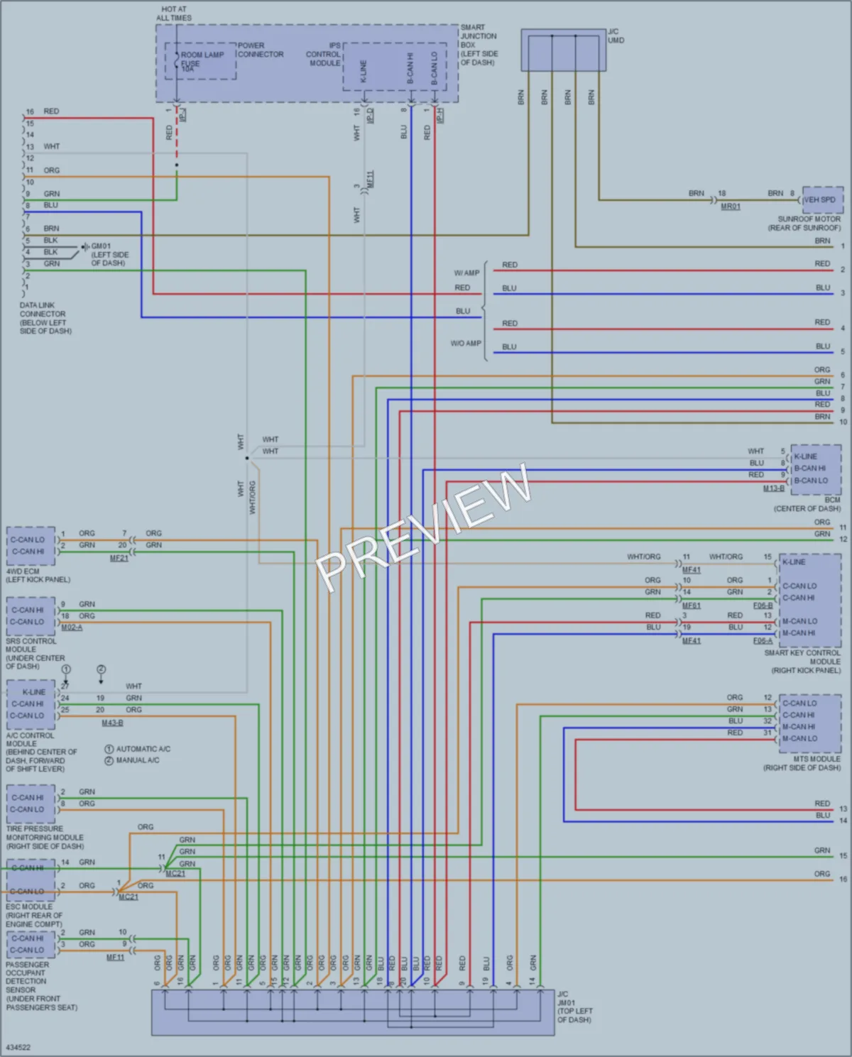 2014 Hyundai Tucson Computer Data Lines wiring diagram preview