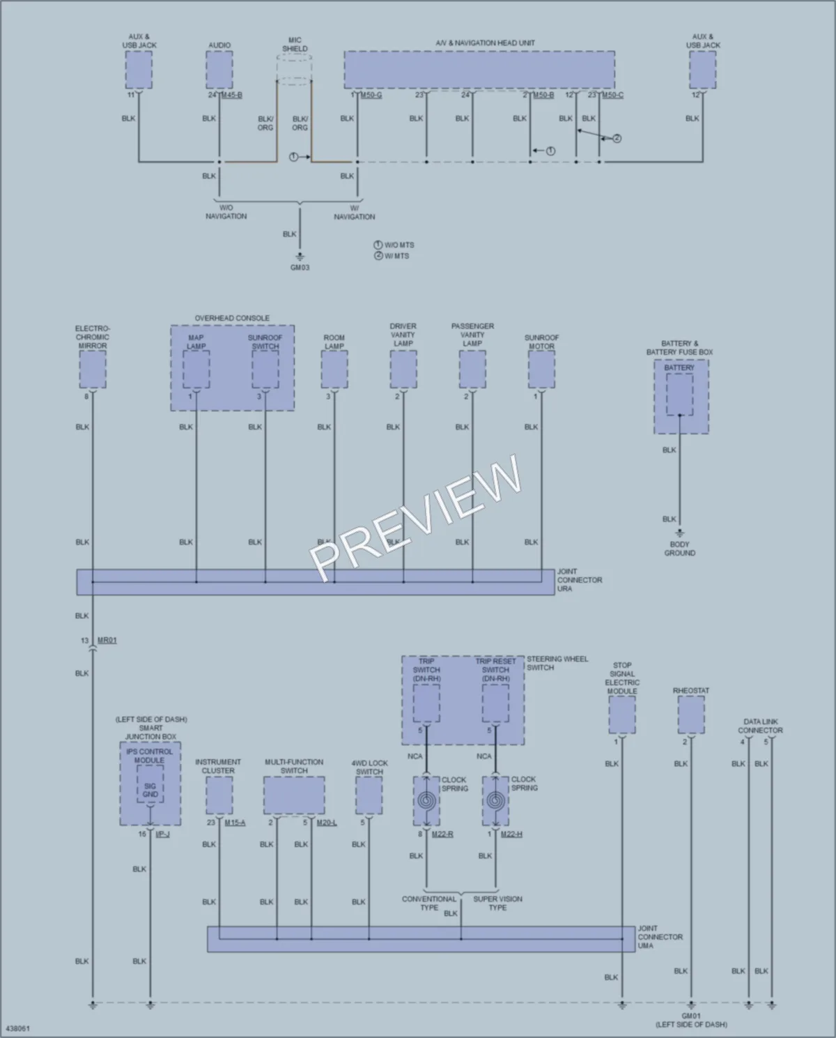 2014 Hyundai Tucson Ground Distribution wiring diagram preview