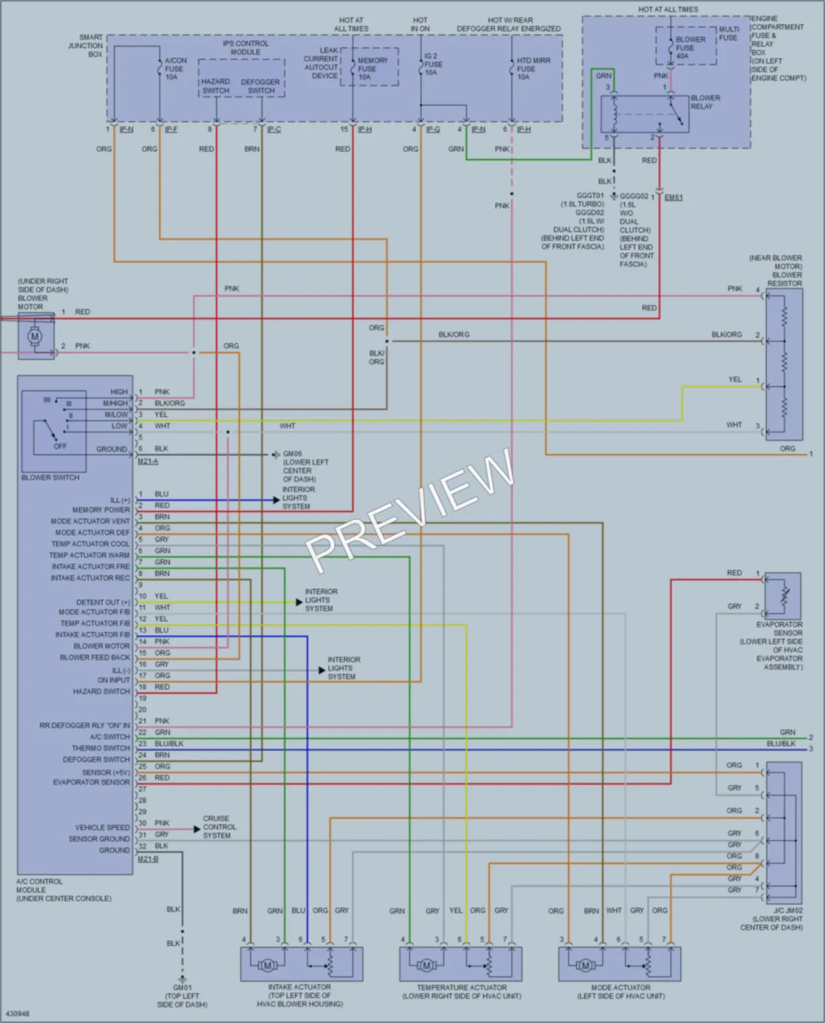 2014 Hyundai Veloster Air Conditioning wiring diagram preview