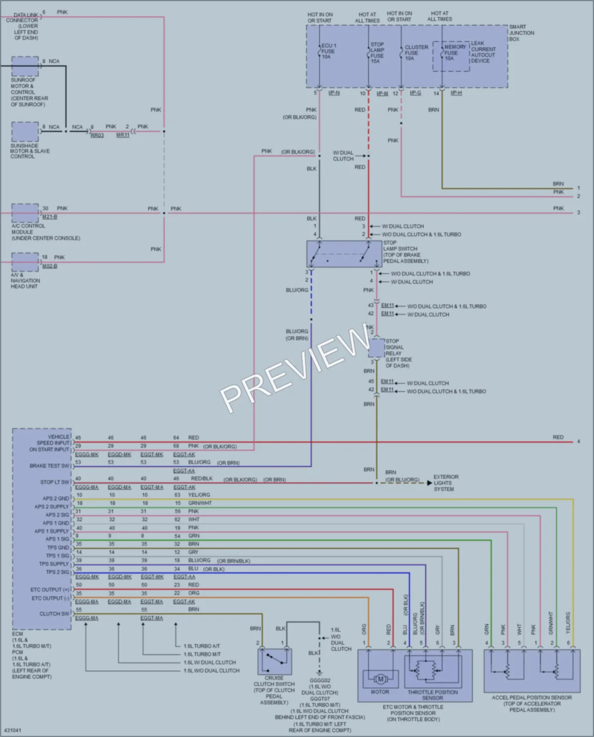 2014 Hyundai Veloster Cruise Control wiring diagram preview